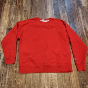 Red Champion Crew Neck Sweatshirt